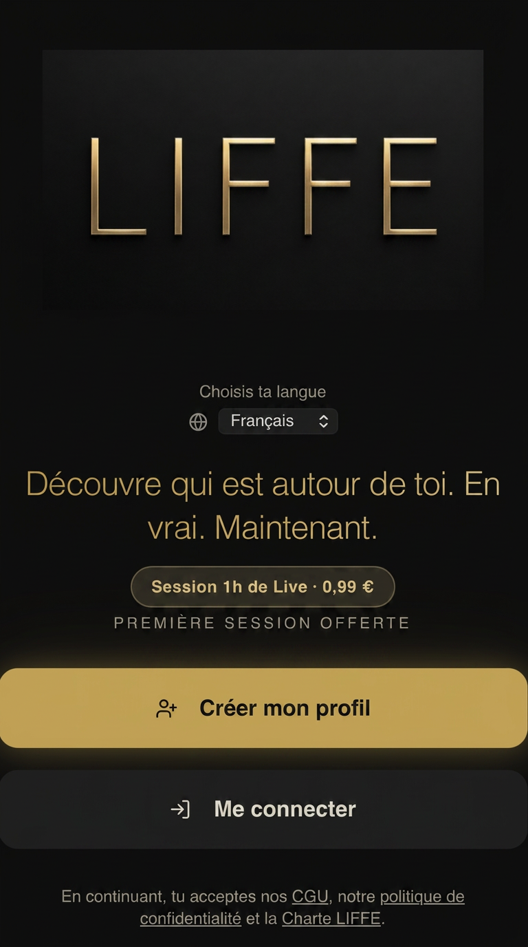 Aperçu de l'application LIFFE sur smartphone